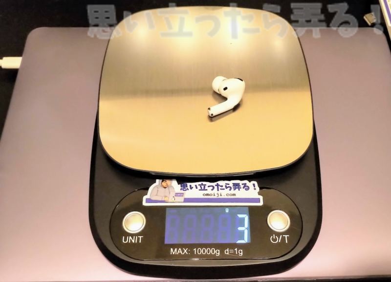 中国通販で買える偽物AirPods Proイヤホンの重量は片耳3グラムと超軽量