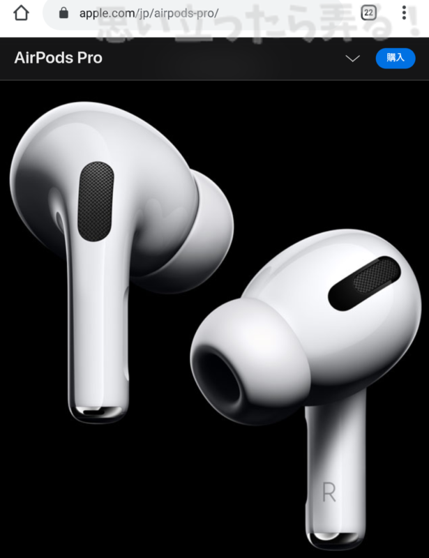 本物のAirPods Proイヤホンの形状