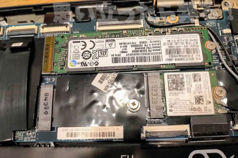 think pad x1 carbon 2015 ssd change 0009