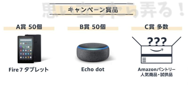 アマゾンパントリーで当たるキャンペーン商品はFire 7 タブレットなど