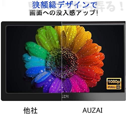 狭額縁デザインのモバイルディスプレイで画面への没入感アップ！