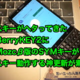 【BlackBerry KEY2ユーザー必須】AquzMozc ベータ版のSYMキーがスペースキー動作する神更新が素敵すぎ