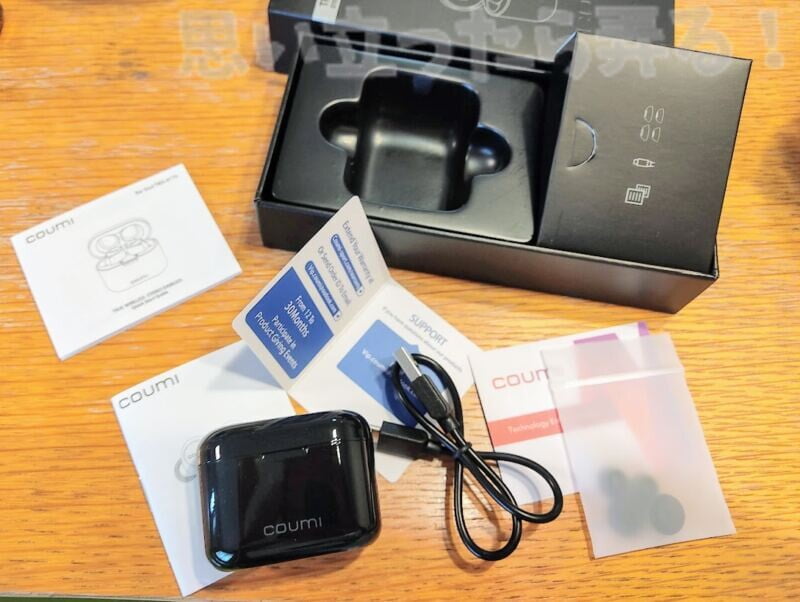 Coumi カナル型ワイヤレスイヤホンの製品内容